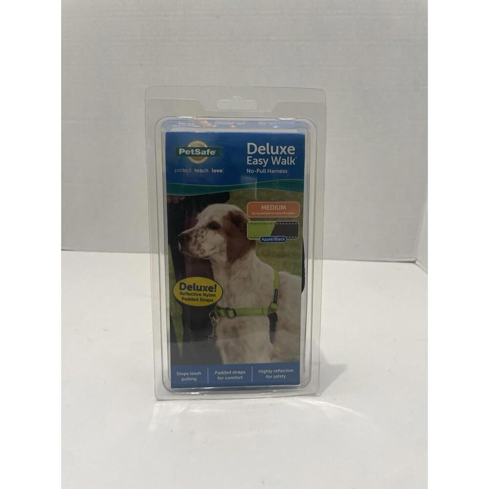 PetSafe Deluxe Easy Walk No-Pull Harness, Medium, Ocean/Black  New